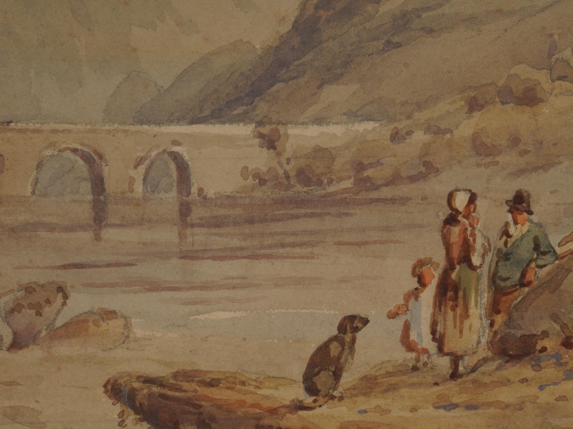 19TH CEN ENGLISH WATERCOLOR PAINTING BY DAVID COX PIC-2